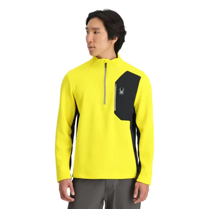 Spyder Bandit Half Zip Fleece Jacket ACID YELLOW