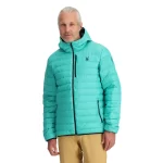 Spyder Zenith Hooded Down Jacket TEAL GREEN