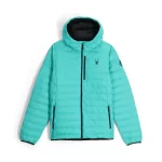 Spyder Zenith Hooded Down Jacket TEAL GREEN