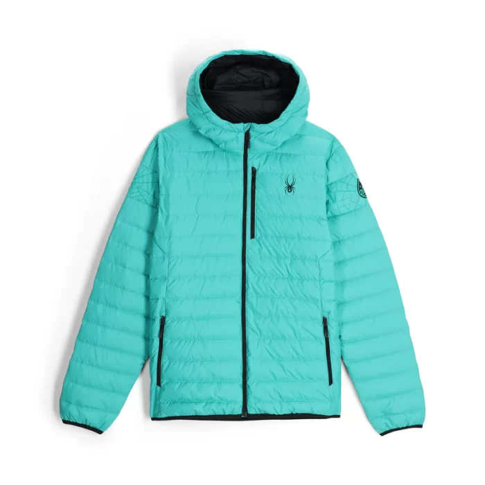 Spyder Zenith Hooded Down Jacket TEAL GREEN