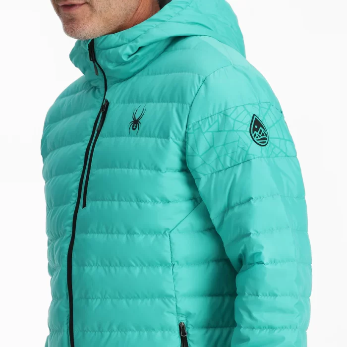 Spyder Zenith Hooded Down Jacket TEAL GREEN